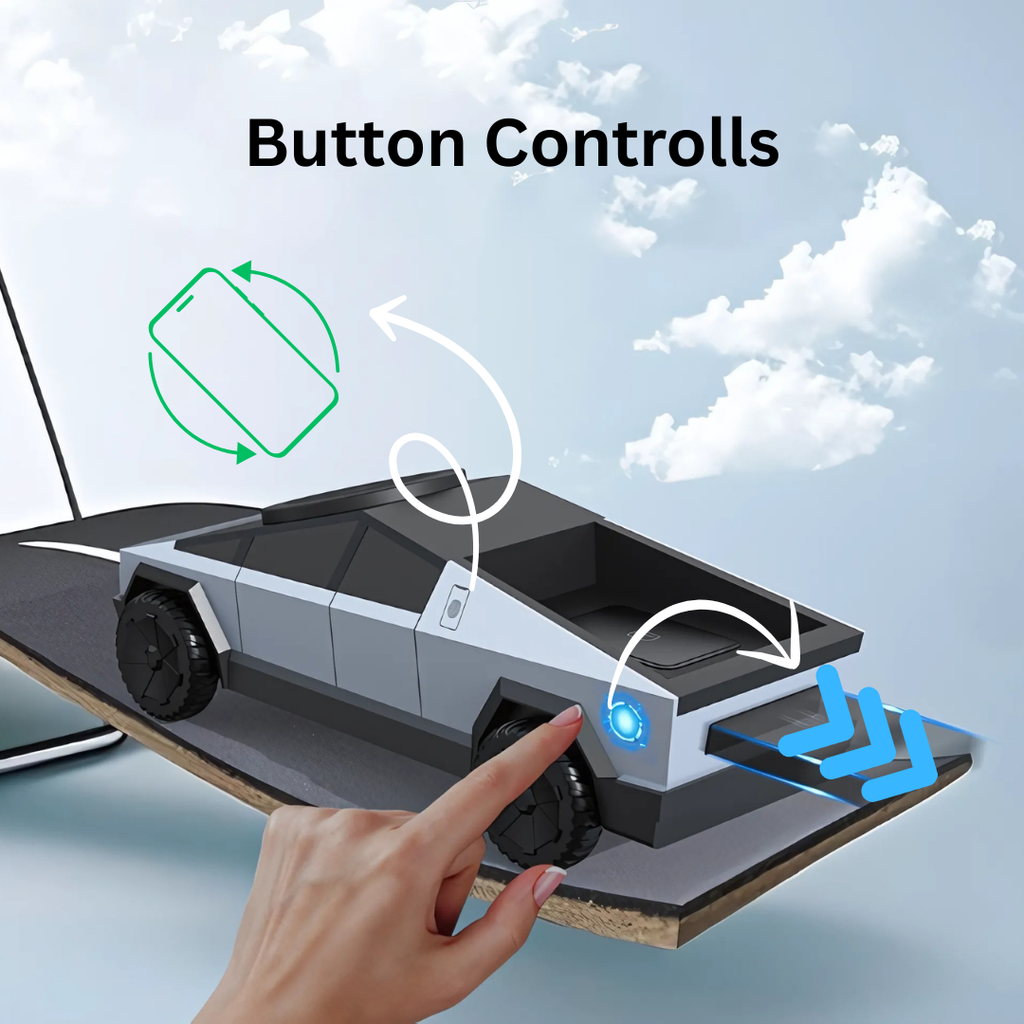 3-in-1 Cybertruck Desktop Wireless Charger | Magnetic Charging Station for iPhone, AirPods & iWatch – Car Model Design, Fast & Stylish Charging Hub