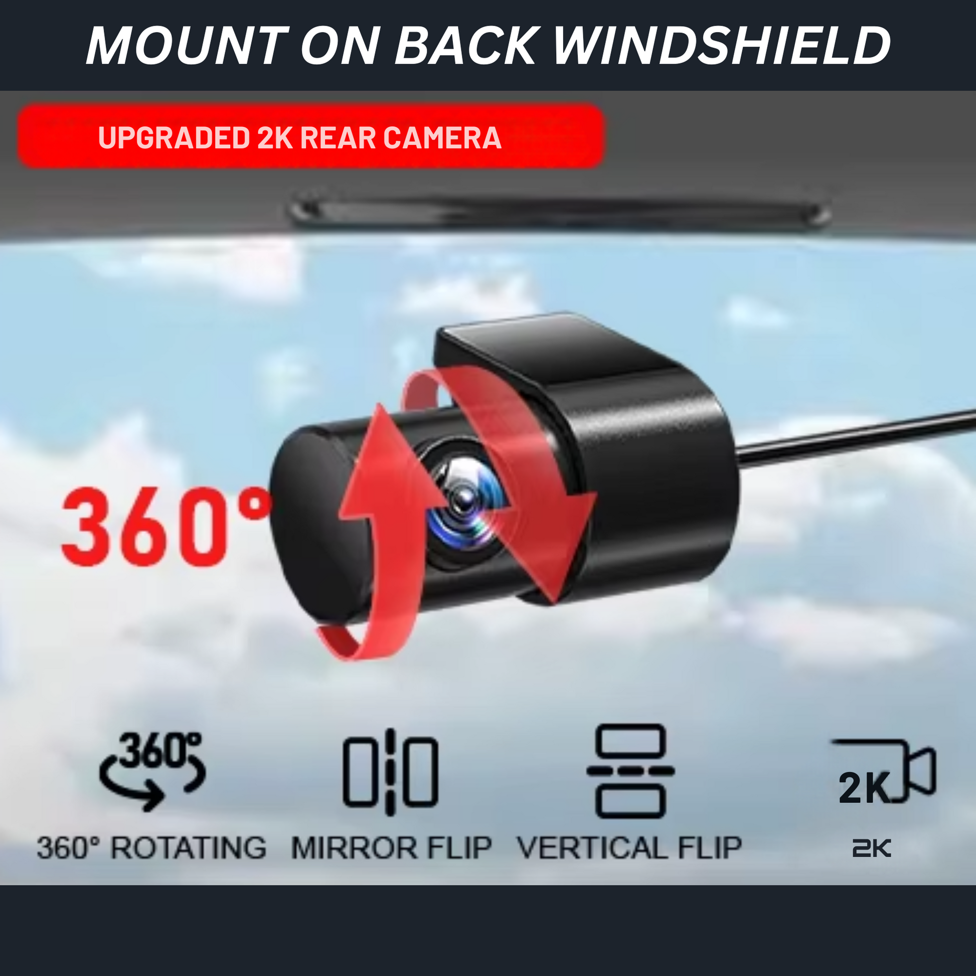 TRUE MATES 2-Channel 4K Dash Cam (128GB & Hardwire Kit) — 4K Front + 2K Rear | 24/7 Parking Guard for Cars, SUVs, Minivans & Pickups