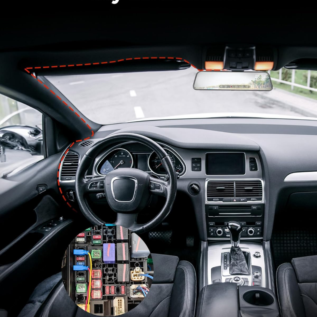 TRUE MATES 2-Channel 4K Dash Cam (128GB & Hardwire Kit) — 4K Front + 2K Rear | 24/7 Parking Guard for Cars, SUVs, Minivans & Pickups